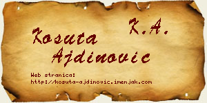 Košuta Ajdinović vizit kartica